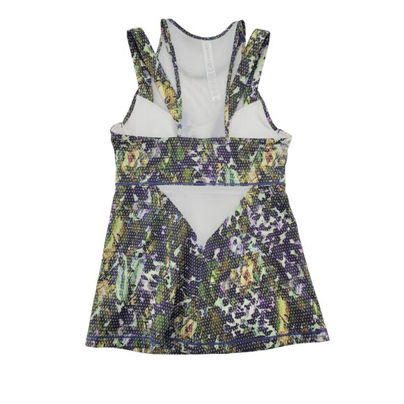 Lululemon‎ Running In The City Tank | Size 4 | Floral Print | Mesh Racerback Top - Picture 6 of 9